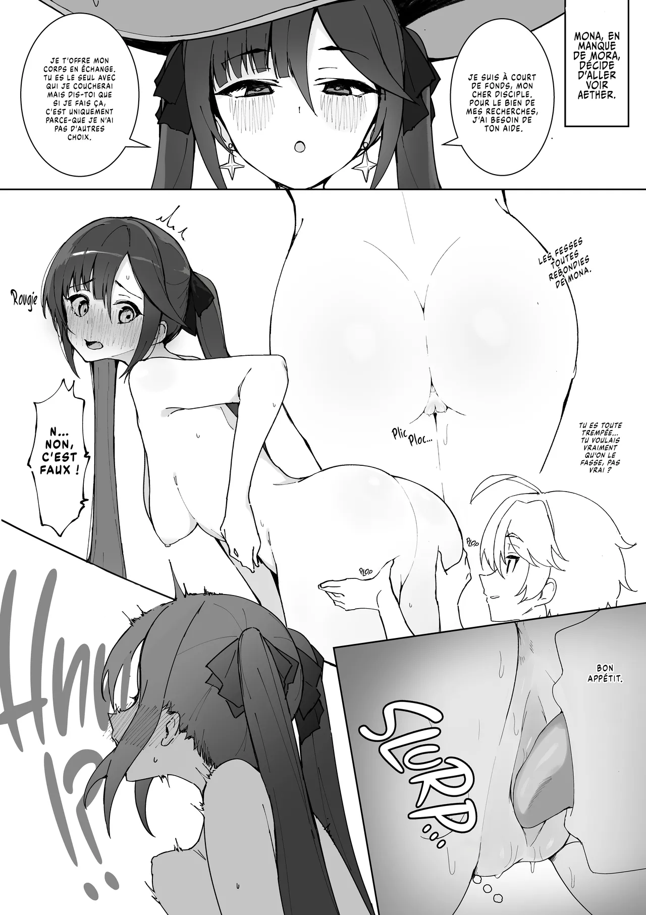 Comiket-you Doujinshi ni Ireru Mona no Ecchi na Manga | Pour le bien de ses recherches, Mona s'adonne au sexe page 2 full