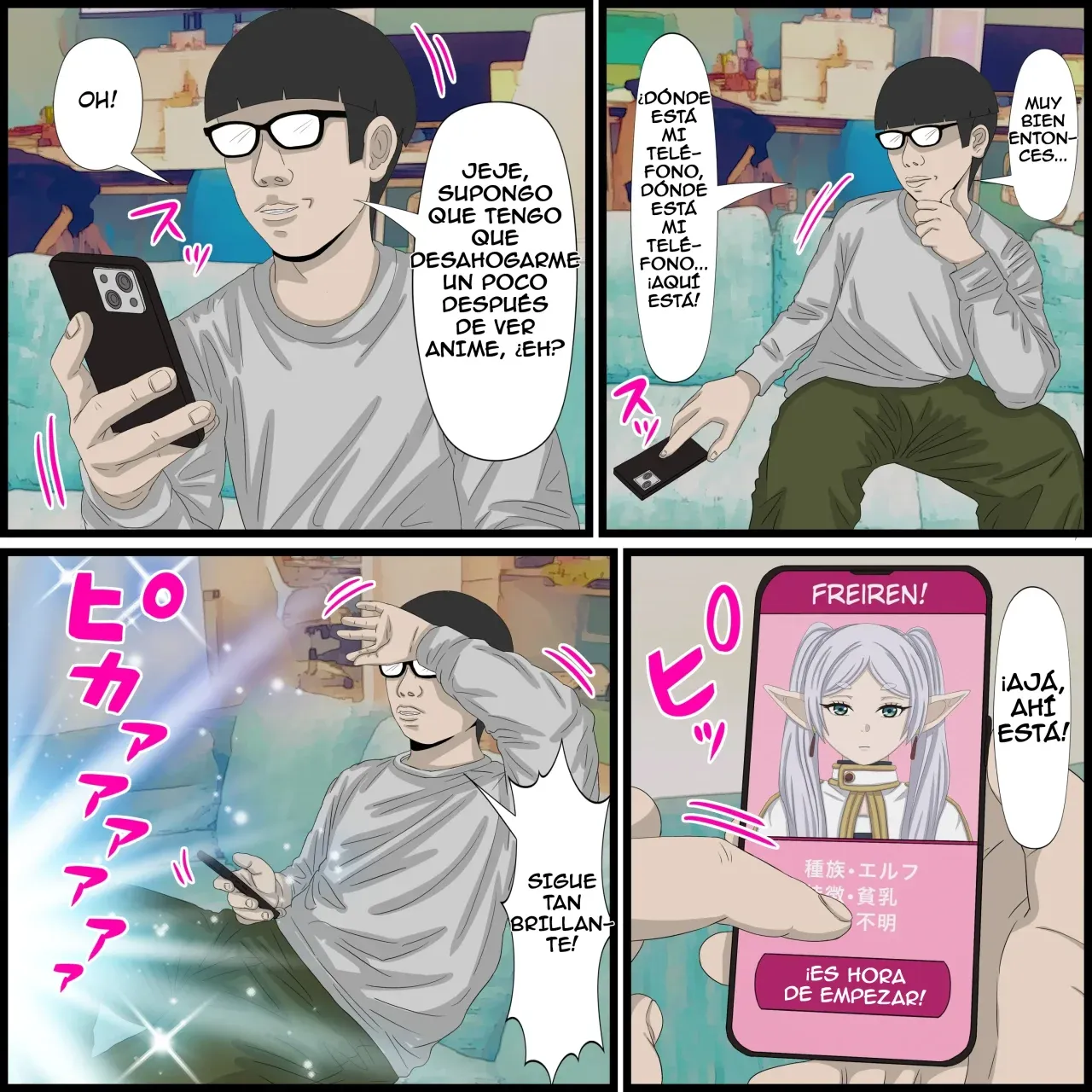 Anime Chara to Sex Dekiru Appli 9, Frieren Hen｜La App con la que Puedes Cogerte a Personajes de Anime ~El Caso de Frieren~ page 3 full