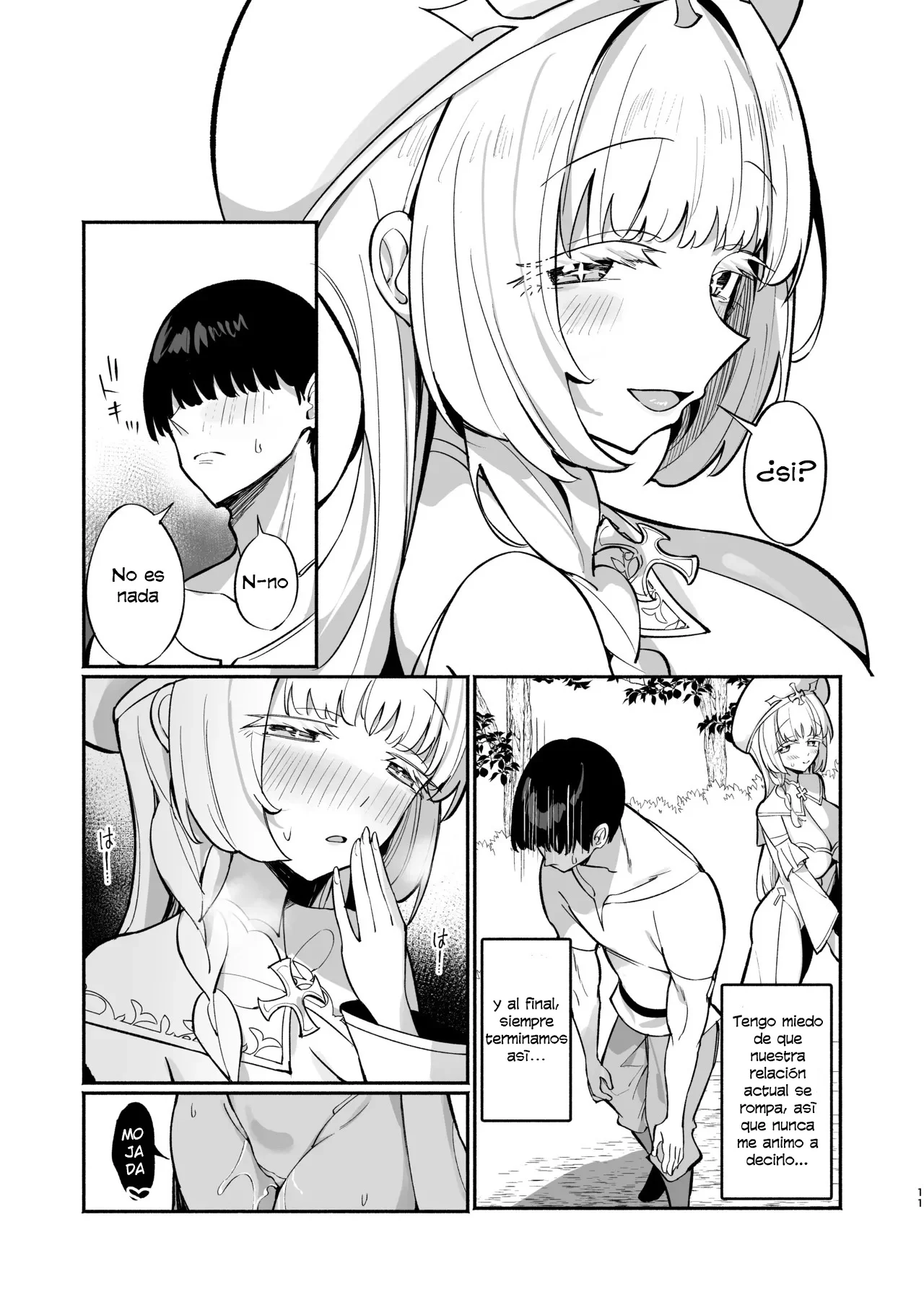 Mint-san wa Amaama Koubi shitai. ~Kyonyuu Healer no Onee-san ga Mechakucha Sasotte kuru Hanashi~｜Mint Quiere Sexo Dulce y Cariñoso ~Historia de una Curandera Tetona que Me Seduce sin Parar~ page 10 full