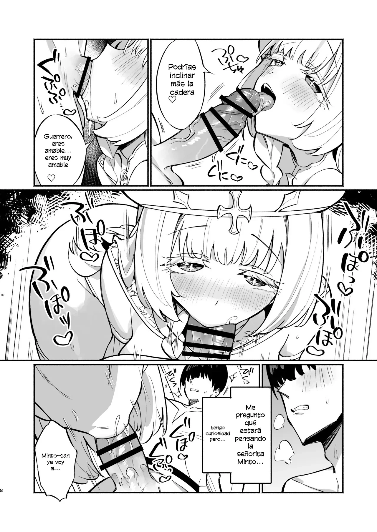 Mint-san wa Amaama Koubi shitai. ~Kyonyuu Healer no Onee-san ga Mechakucha Sasotte kuru Hanashi~｜Mint Quiere Sexo Dulce y Cariñoso ~Historia de una Curandera Tetona que Me Seduce sin Parar~ page 7 full