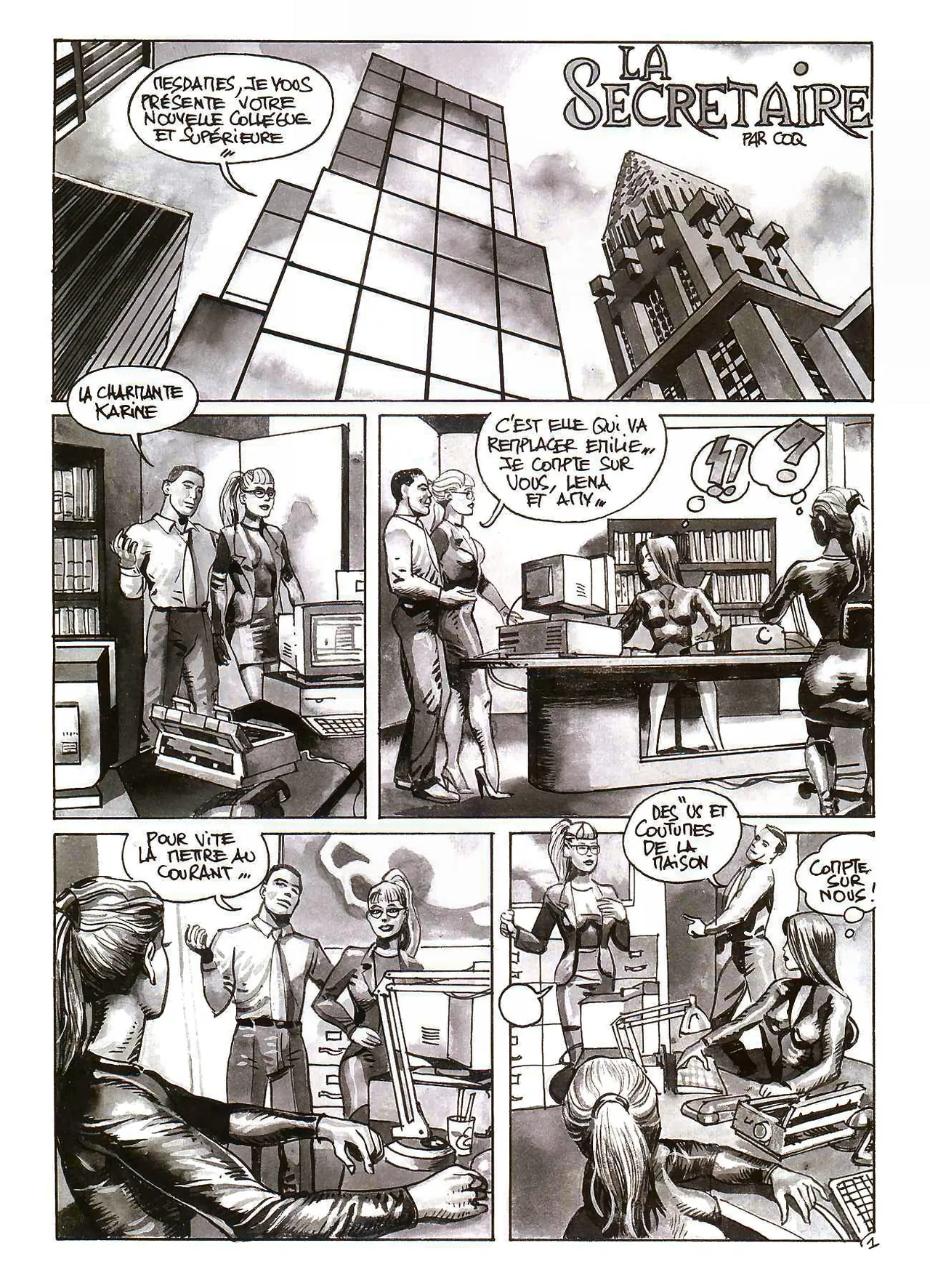 Bruno Coq  - Les aventures de Karine #2 : La Secrétaire page 2 full