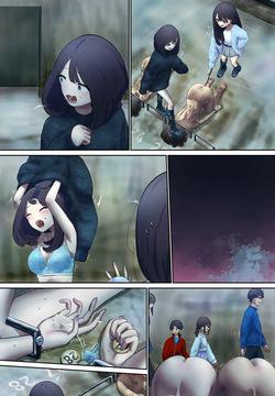 Girls sneaking into the barn and playing pranks