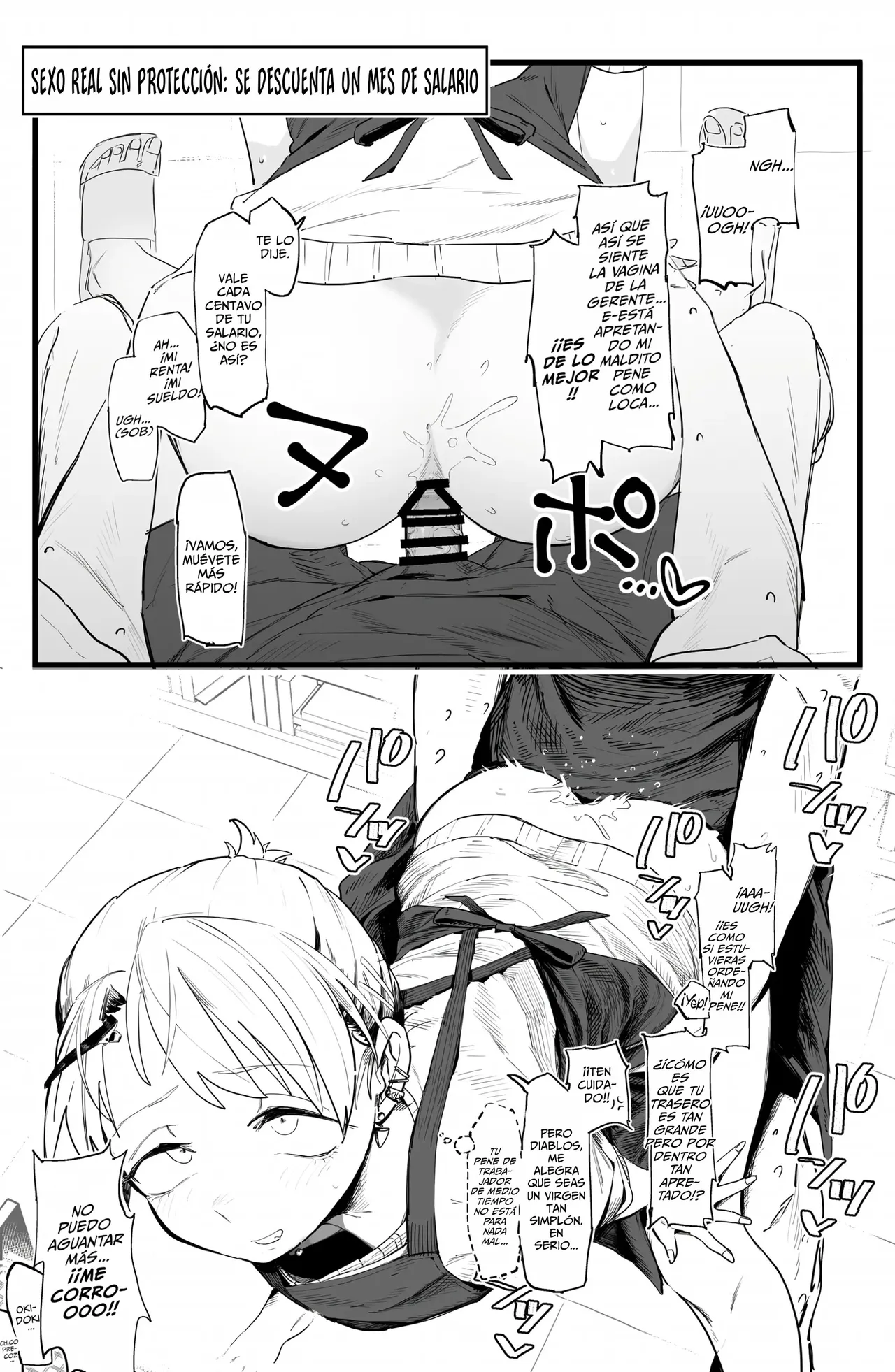 Tenchou ga Ecchi na Koto to Hikikae ni Kyuryou o Kezuri ni Kuru!! | ¡¡¡Mi Gerente Descuenta mi Salario a Cambio de Favores Sexuales!!! page 4 full