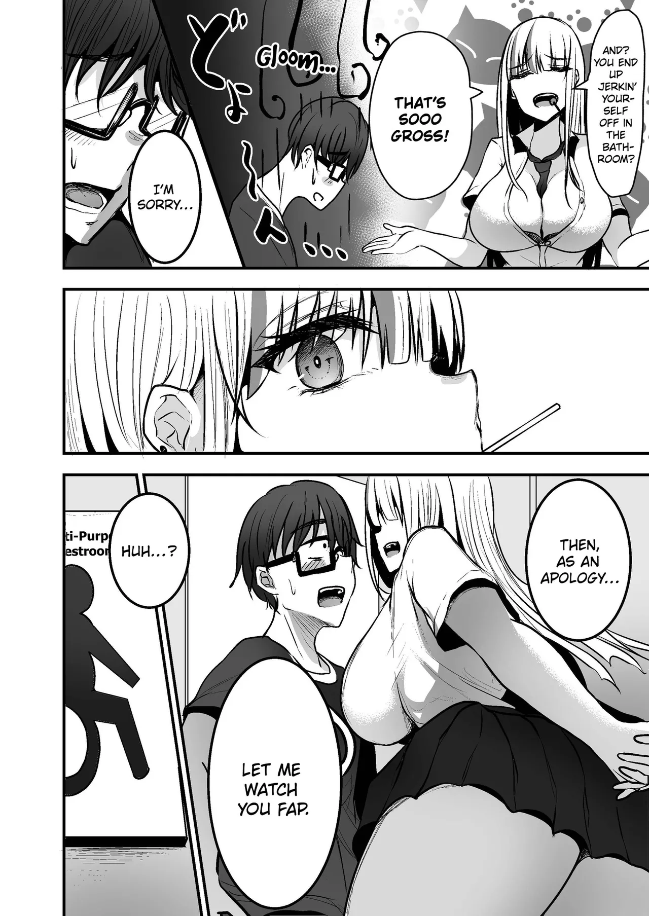 Toshokan de Benkyou Shiteitara Itsumo Kuru Gal JK ni... | While Studying in the Library, the High School Gal That Always Shows Up... page 10 full