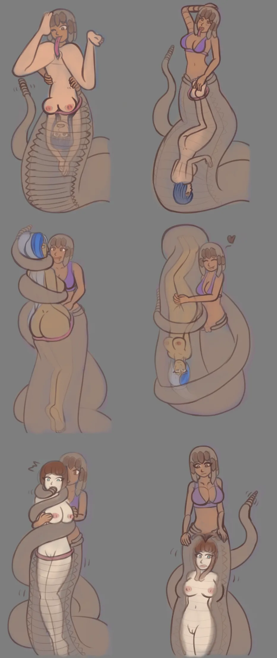 Mira Co Rescue - Rattlesnake Lamia Game Over and Battle Sprites page 1 full