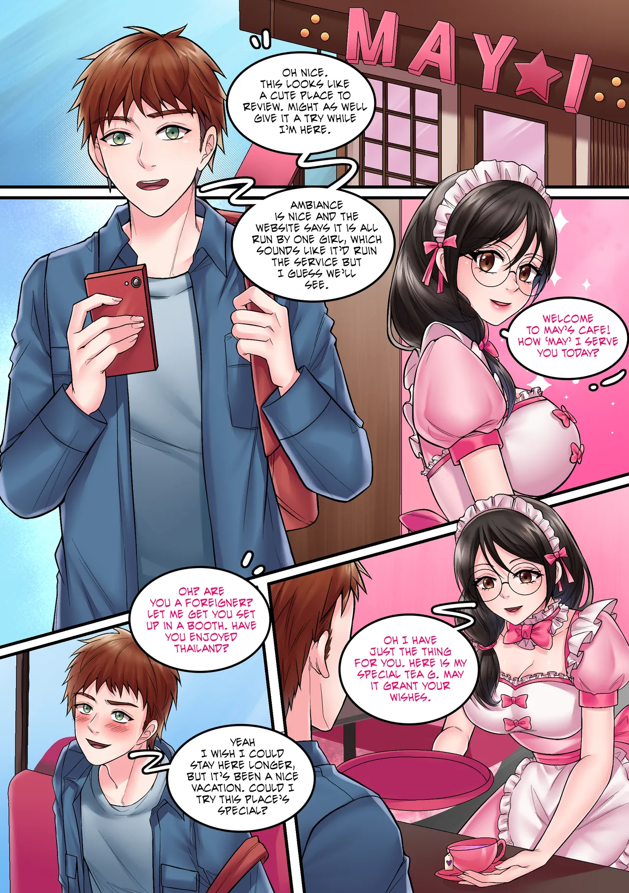 ⚠️Comics Experiment: May I Cafe page 1 full