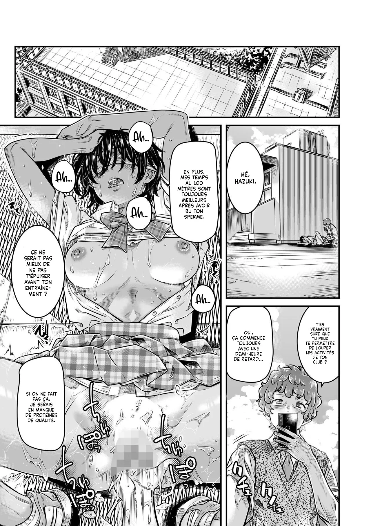 Shinchou 175cm no Rikujou Joshi wa Kouhai Danshi no Seishi o Chitsu ni Tameta mama Hashiritai | Une fille d'1m75 qui fait de l'Athlétisme veut courir avec le Sperme de son petit copain en elle page 4 full