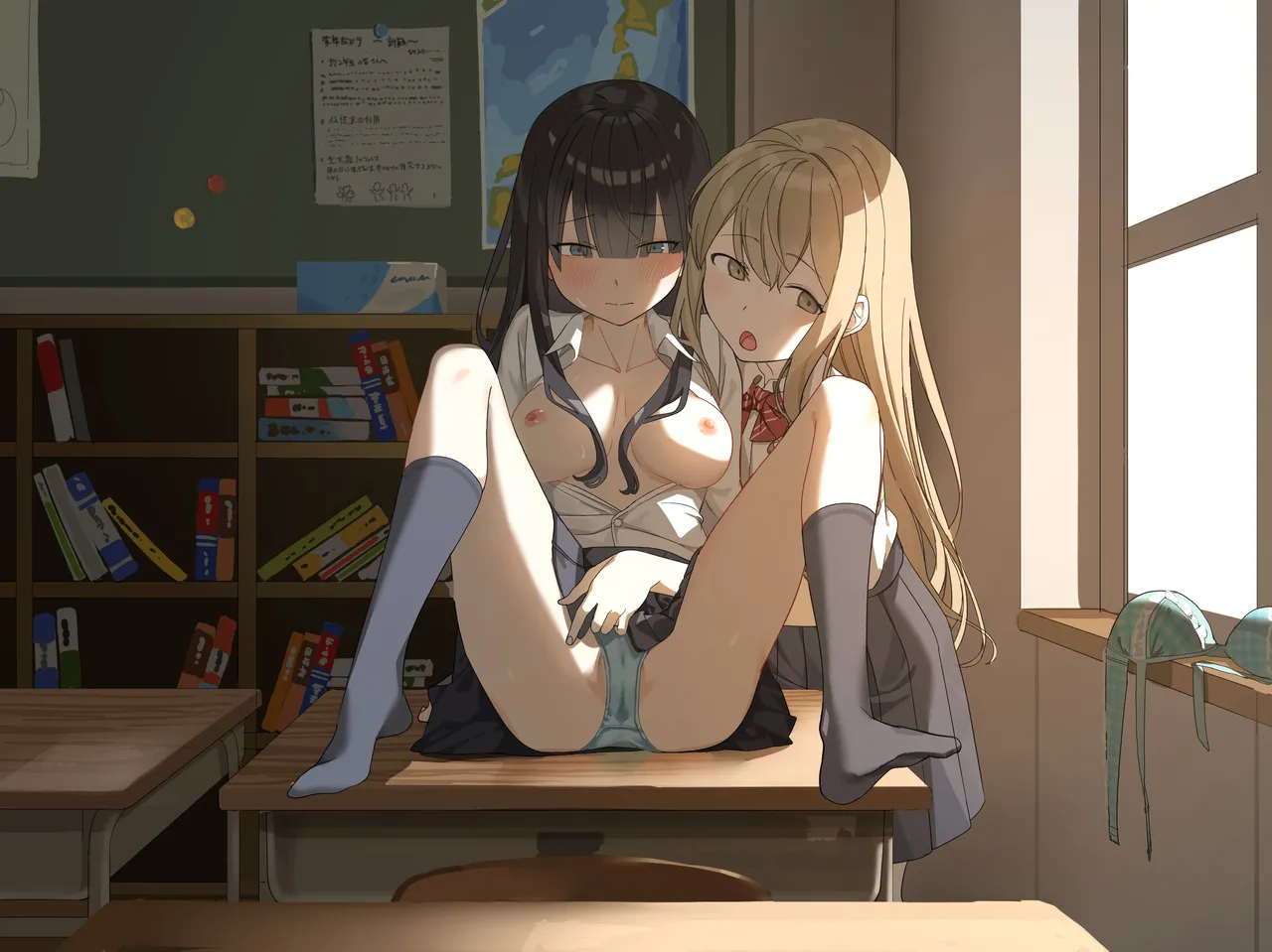 2022-05-01-【500円プラン】教室で露出して興奮しちゃうJK・パンツあり＋剛毛＋無毛差分 page 9 full