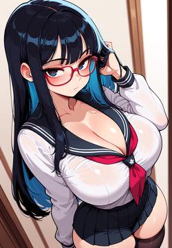 ClassRep 'HELPS YOU STUDY' ON HER KNEES[Ai generated]