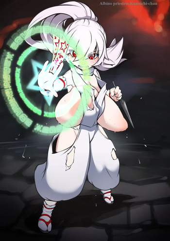 Albino Miko Kunoichi-chan Pinch E! | Albino kunoichi shrine maiden in trouble! cover