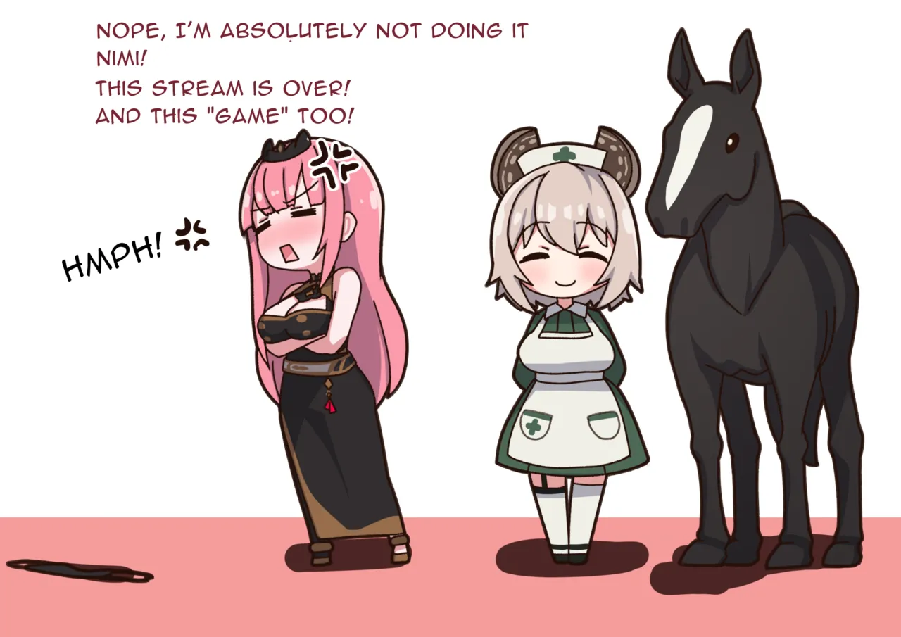 kulettula/クェッツァー Mori Calliope and Nimi Nightmare horse game page 6 full