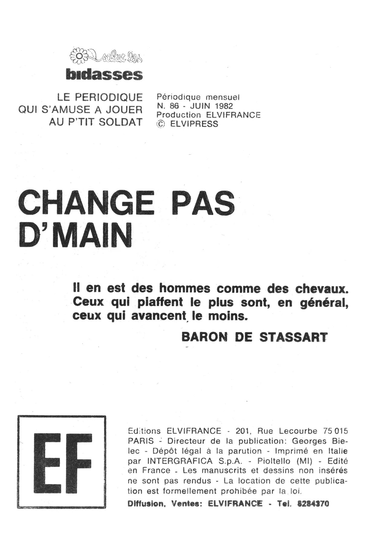 Salut les bidasses, change pas d'main, n° 86, Elvifrance page 4 full