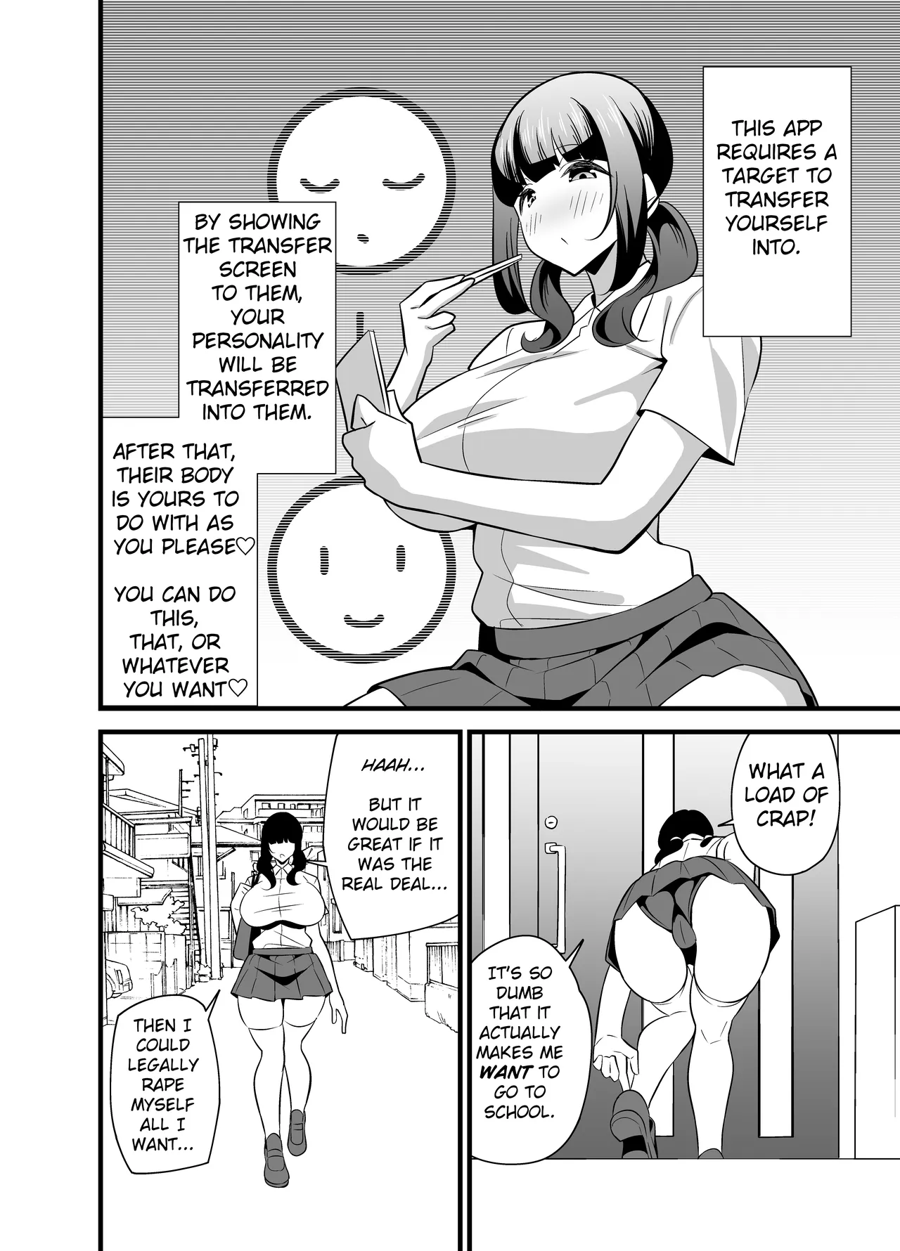Jibun no Karada ga Dosukebe Sugiru node Appli de Oji-san no Karada o Nottotte Yaritai Houdai Shichaimashita | My Body is So Lewd That I Used an App to Possess an Old Guy and Do Whatever I Want To It! page 5 full
