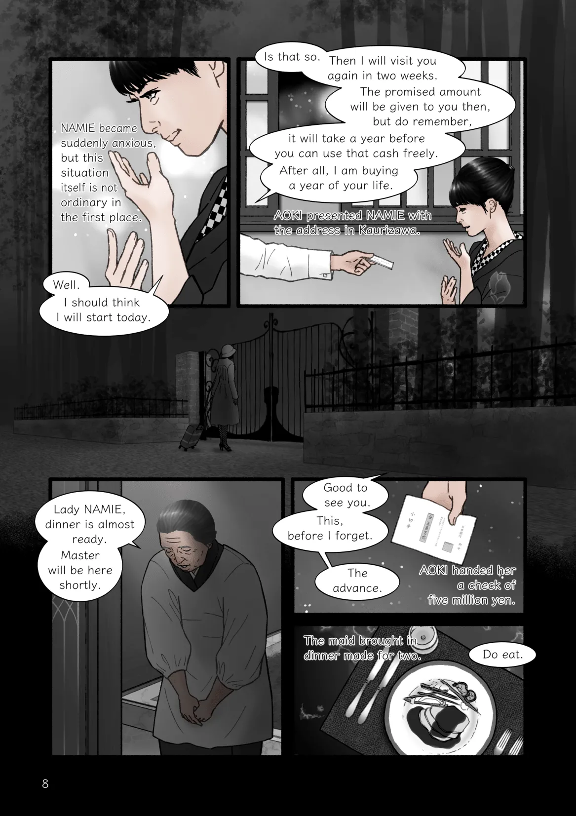 HARAMI-KIBYOSHI Ep7 "The birth of harlot NAMIE" page 8 full