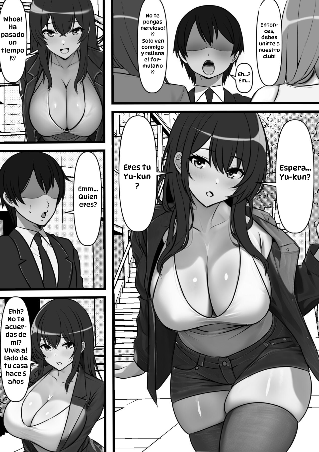 Teisou Gyakuten Toshi Damasarete Nyuukai Shita YariCir Shuudan no Leader ga Dou Mitemo Hatsukoi no Onee-san nano daga...｜En la Ciudad de la Castidad Invertida, La Chica que me Engañó para Unirme a su Club Sexual Resultó ser su Líder y Mi Primer Amor... page 9 full