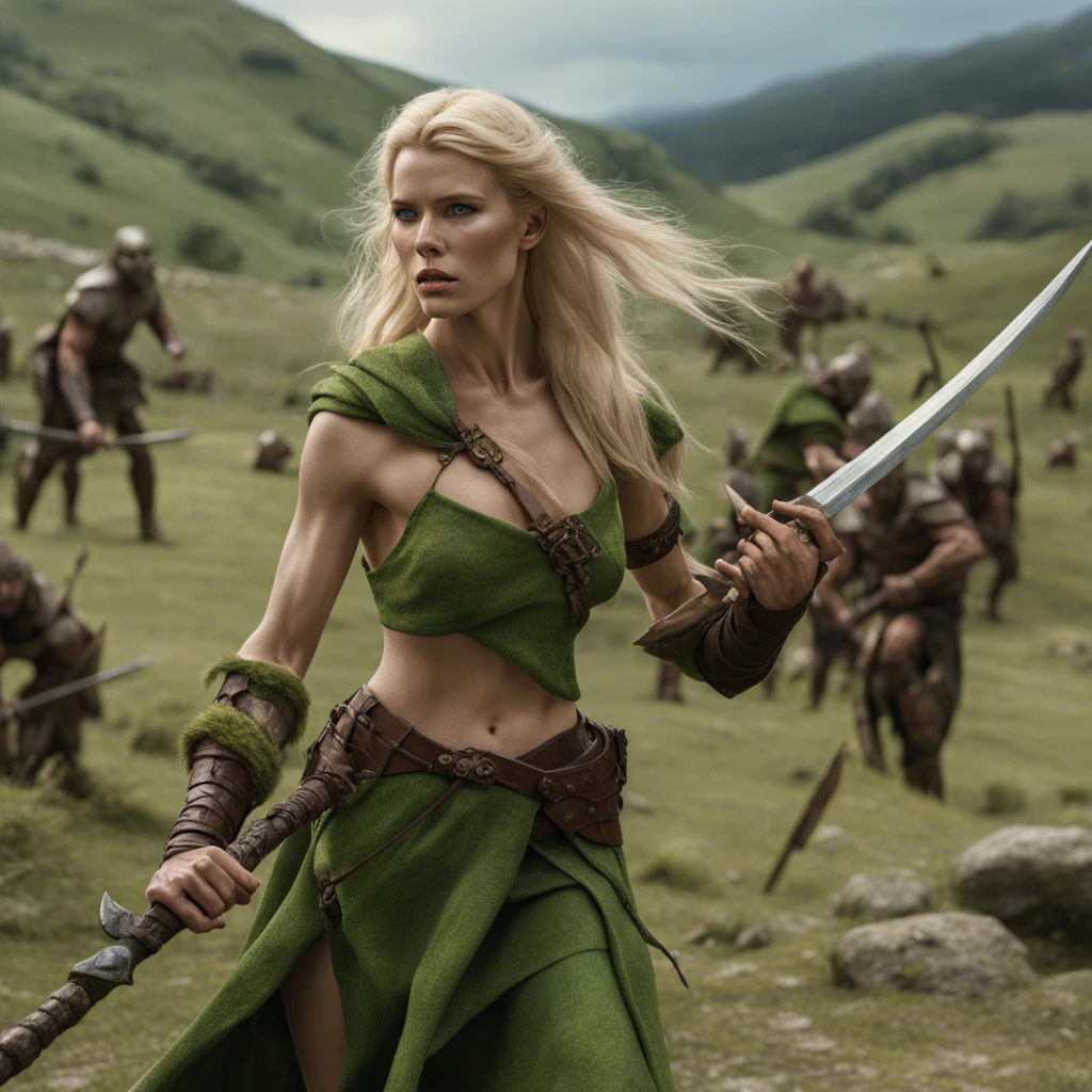 Elf huntress fights Orc page 3 full