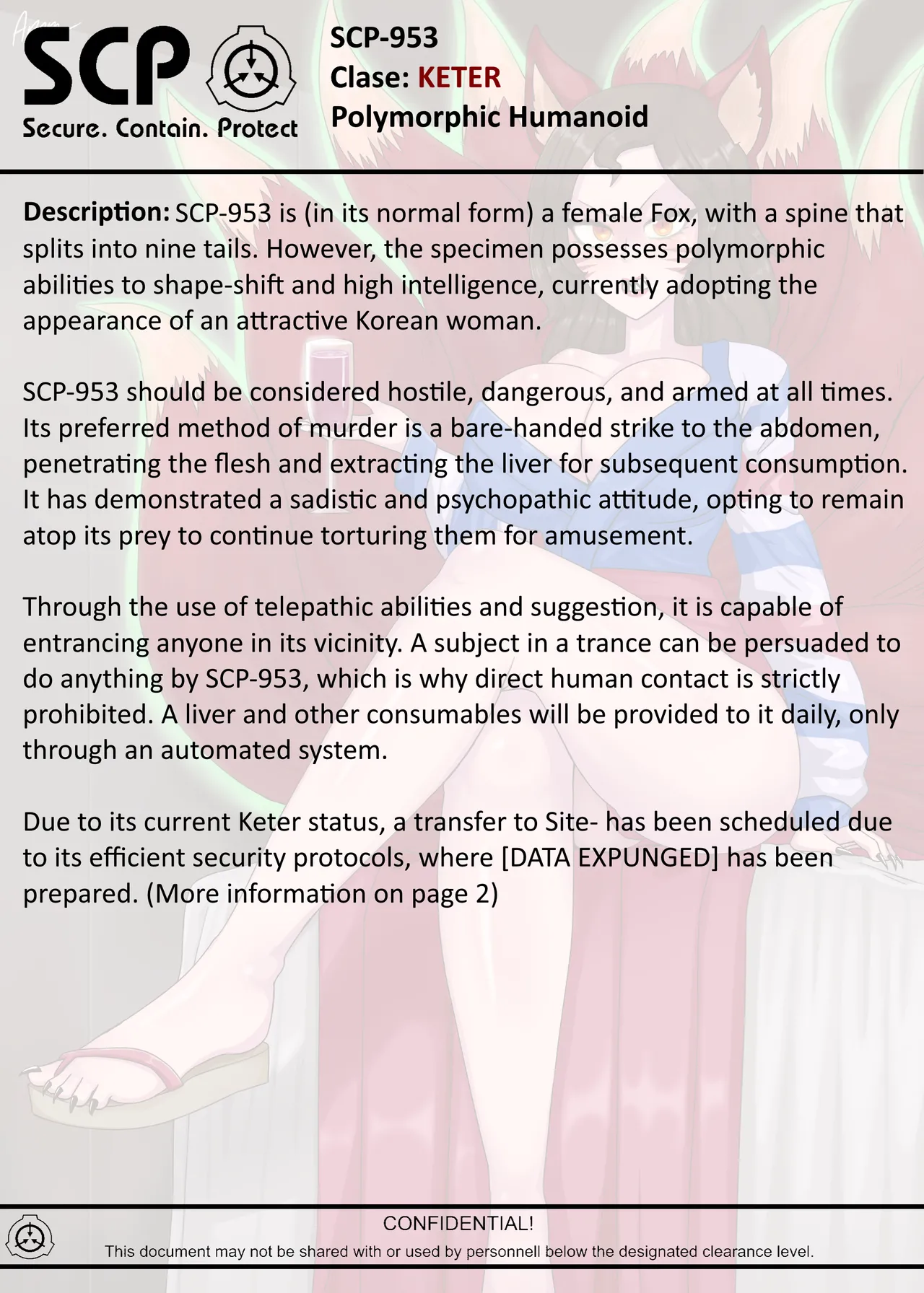 SCP-953 Polymorphic Humanoid page 2 full