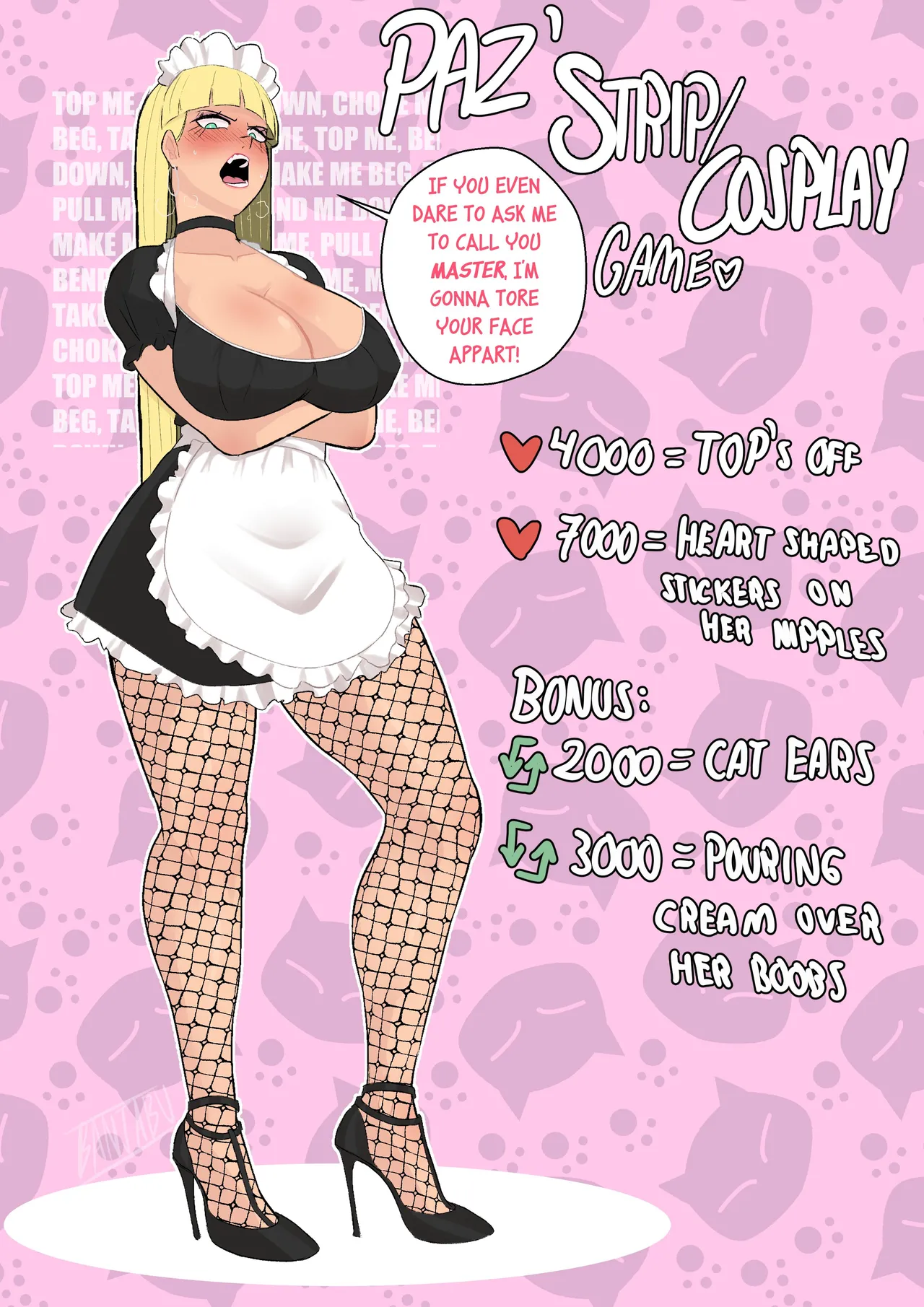 Pacifica's Strip/Cosplay Game page 1 full