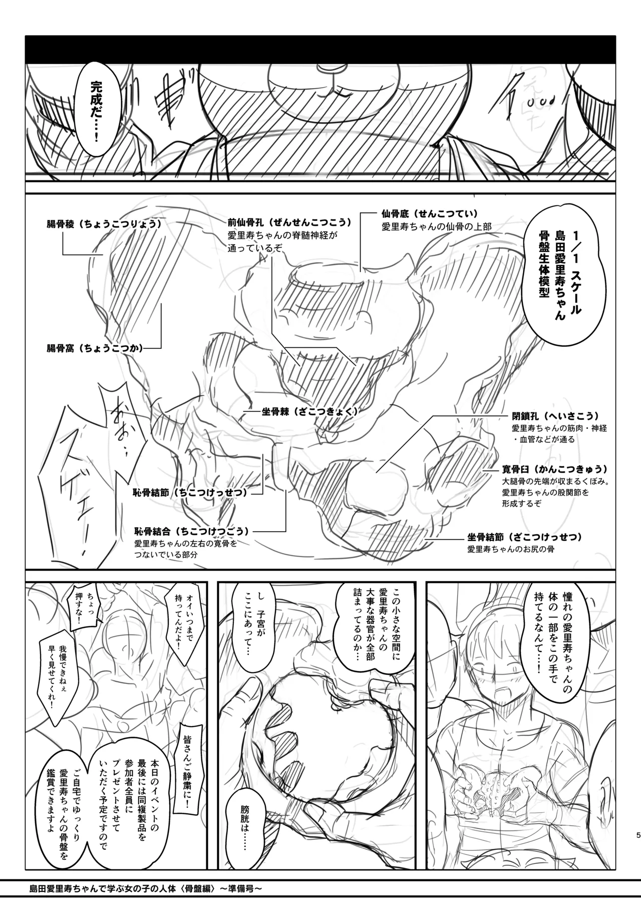 島田愛里寿ちゃんで学ぶ女の子の人体〈骨盤編〉下巻［準備号］ page 5 full