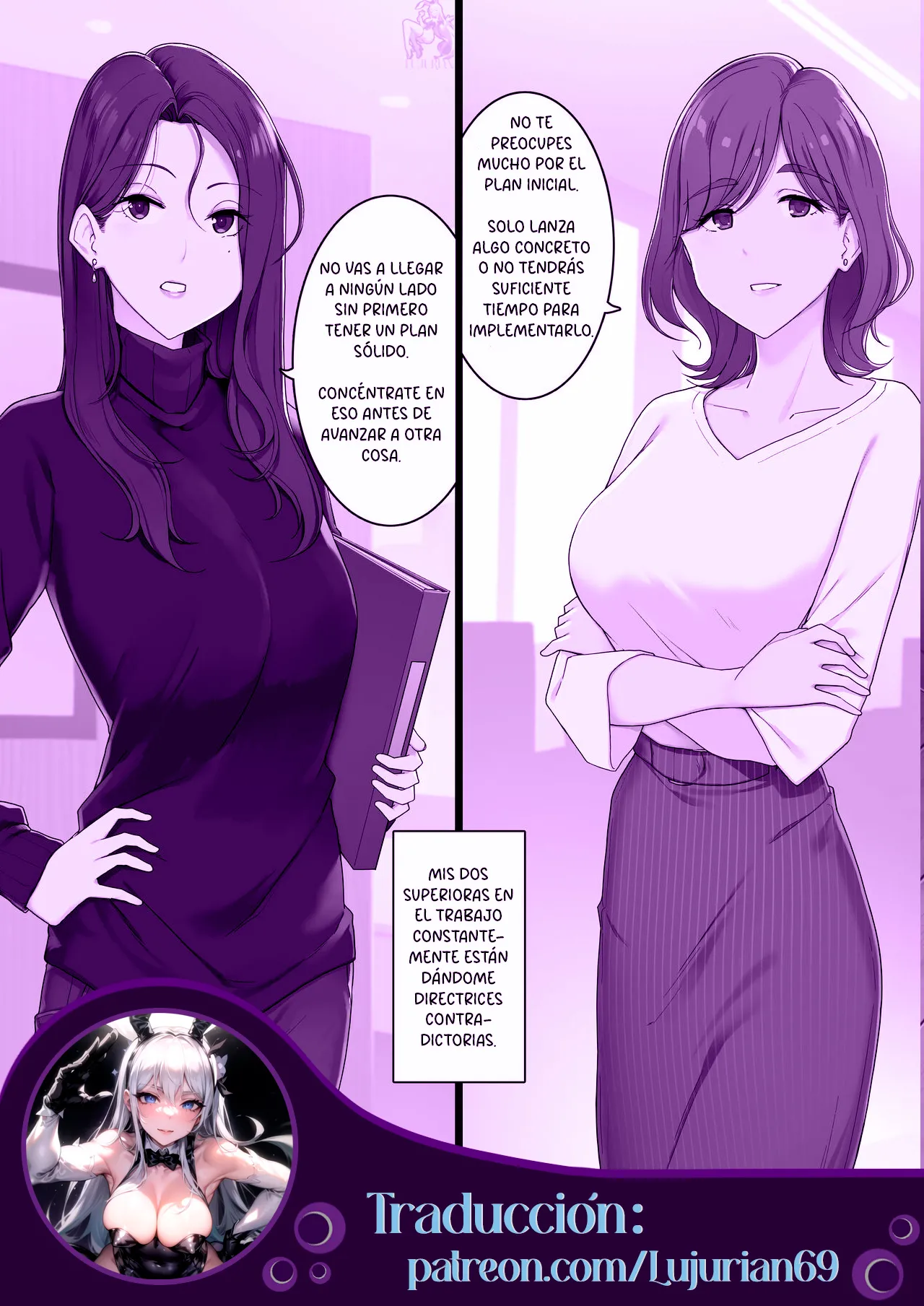 Onna Joushi Futari ni Ryougawa kara Semerarete Nou Bug-rasareru Hanashi | Mis dos jefas me dan órdenes contradictorias. page 1 full