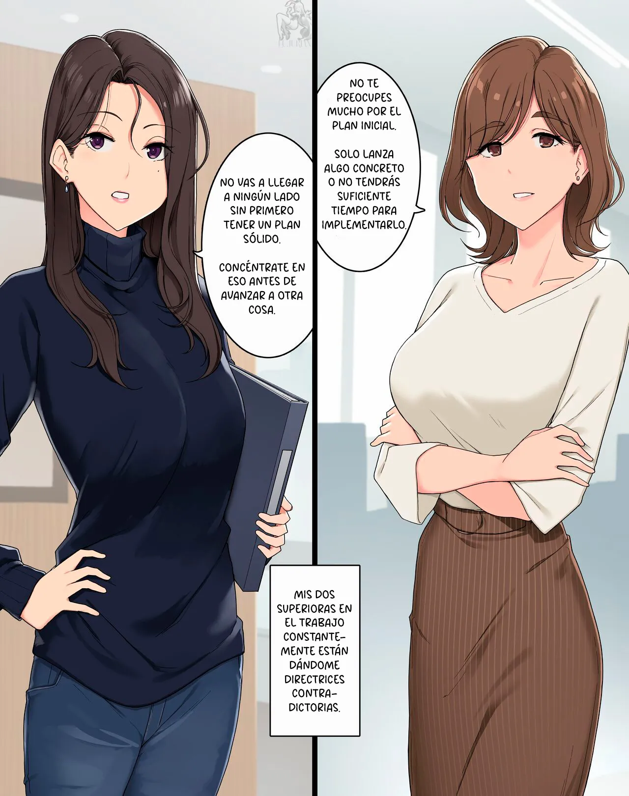 Onna Joushi Futari ni Ryougawa kara Semerarete Nou Bug-rasareru Hanashi | Mis dos jefas me dan órdenes contradictorias. page 2 full