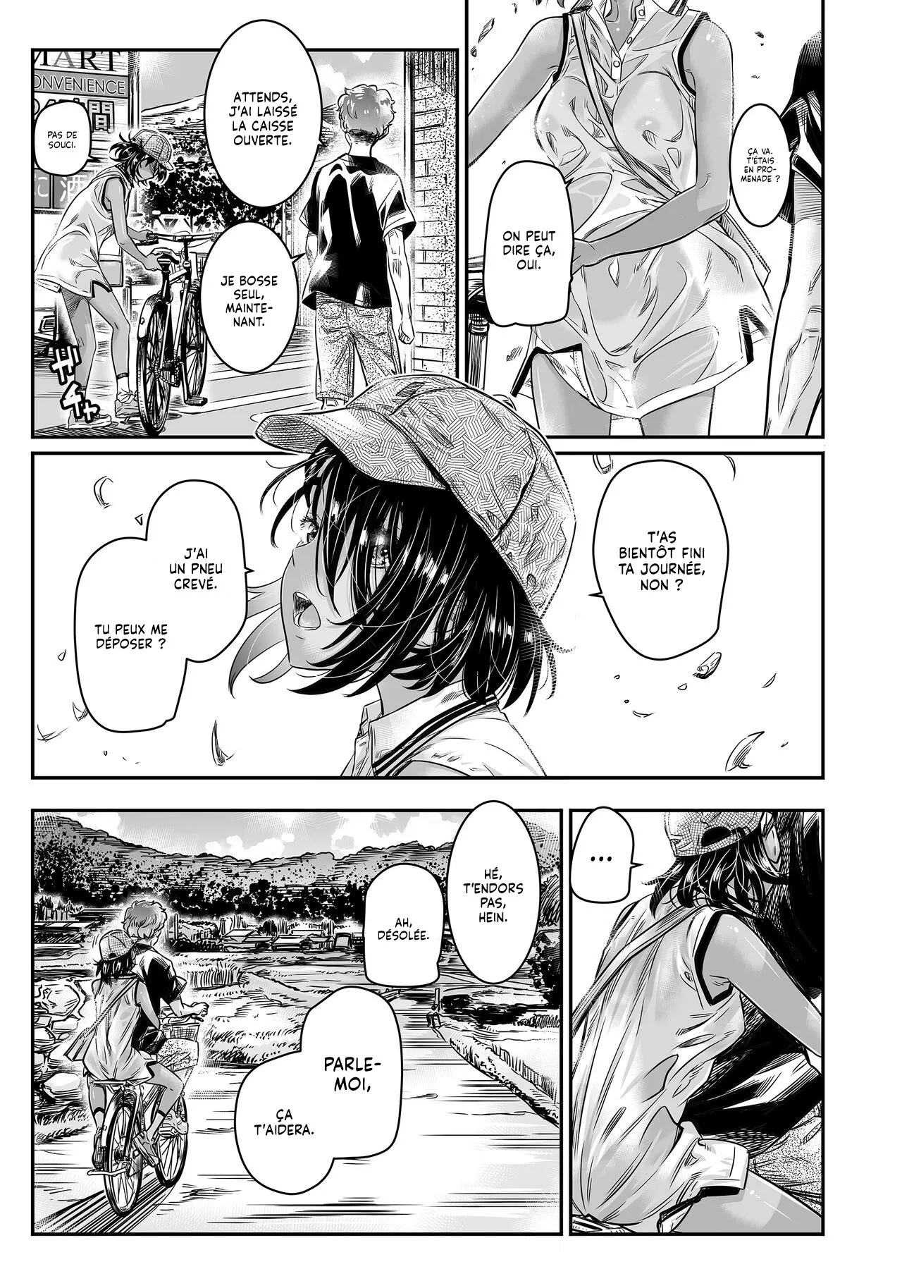 Hiyake no Bitch Shoujo wa, Doutei no Senpai o Yagai Sex ni Sasou | Une Fille Bronzée invite un gars à faire l'Amour en pleine air page 7 full