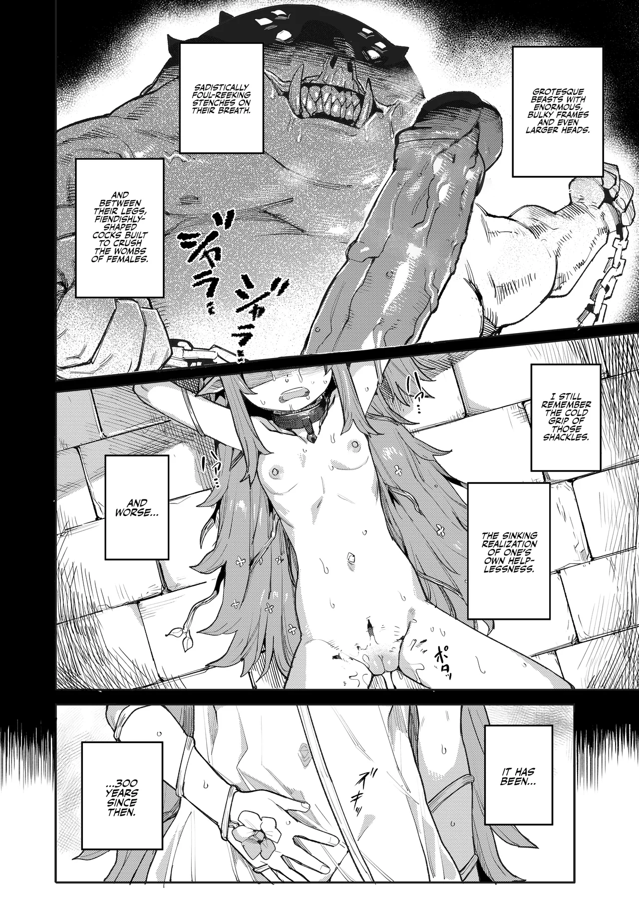 Seirei Rougoku Nyehiru ~Choukyou Zumi no Osanai Shikyuu ni Kizamareru Koufuku Bunsho~ | Enslaved Nymph Nyehil - The Tale of a Broken Sow Whose Immature Womb Was Trained To Submit page 4 full