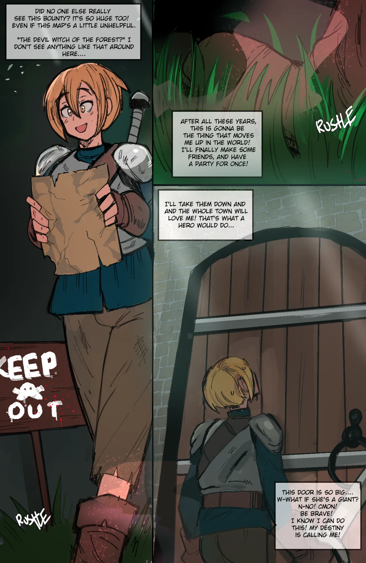Captured by the Terror of the Dark Forest! page 1 full