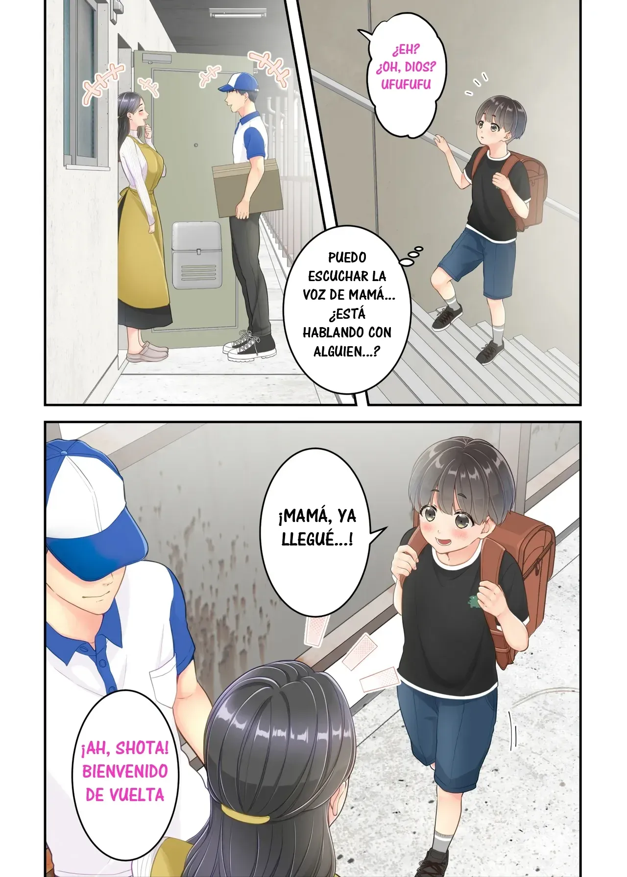 Boku no Mama to Takuhai no Onii-san ga. | Mi Mamá y el Repartidor. page 8 full