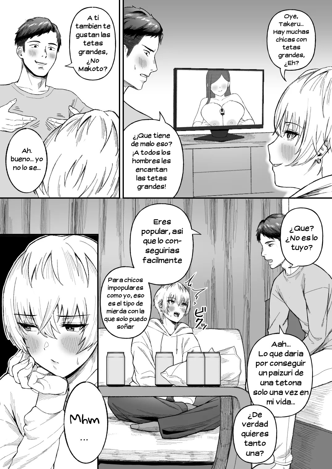 Shinyuu no Ikemen Danshi ga Jitsu wa Bakunyuu Joshi da to Hanmei shita Baai｜Lo que Pasaría si Descubrieran que el Guapetón de mi Amigo Realmente es una Hermosa Chica de Pechos Grandes page 4 full