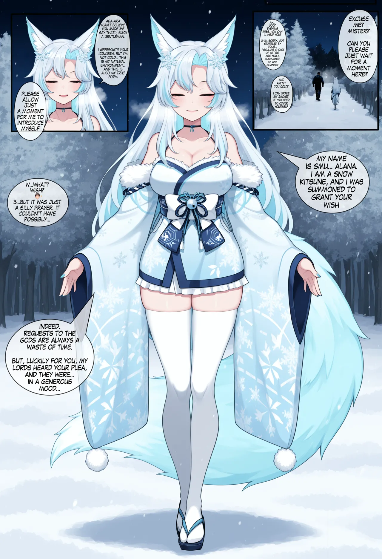 A PRAI GONE WRIGHT - AI generated comic featuring SMUGALANA page 6 full