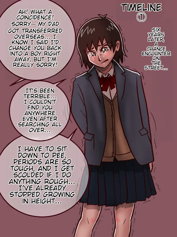 Turned into a Girl by a Magical Classmate and Abandoned page 4 full