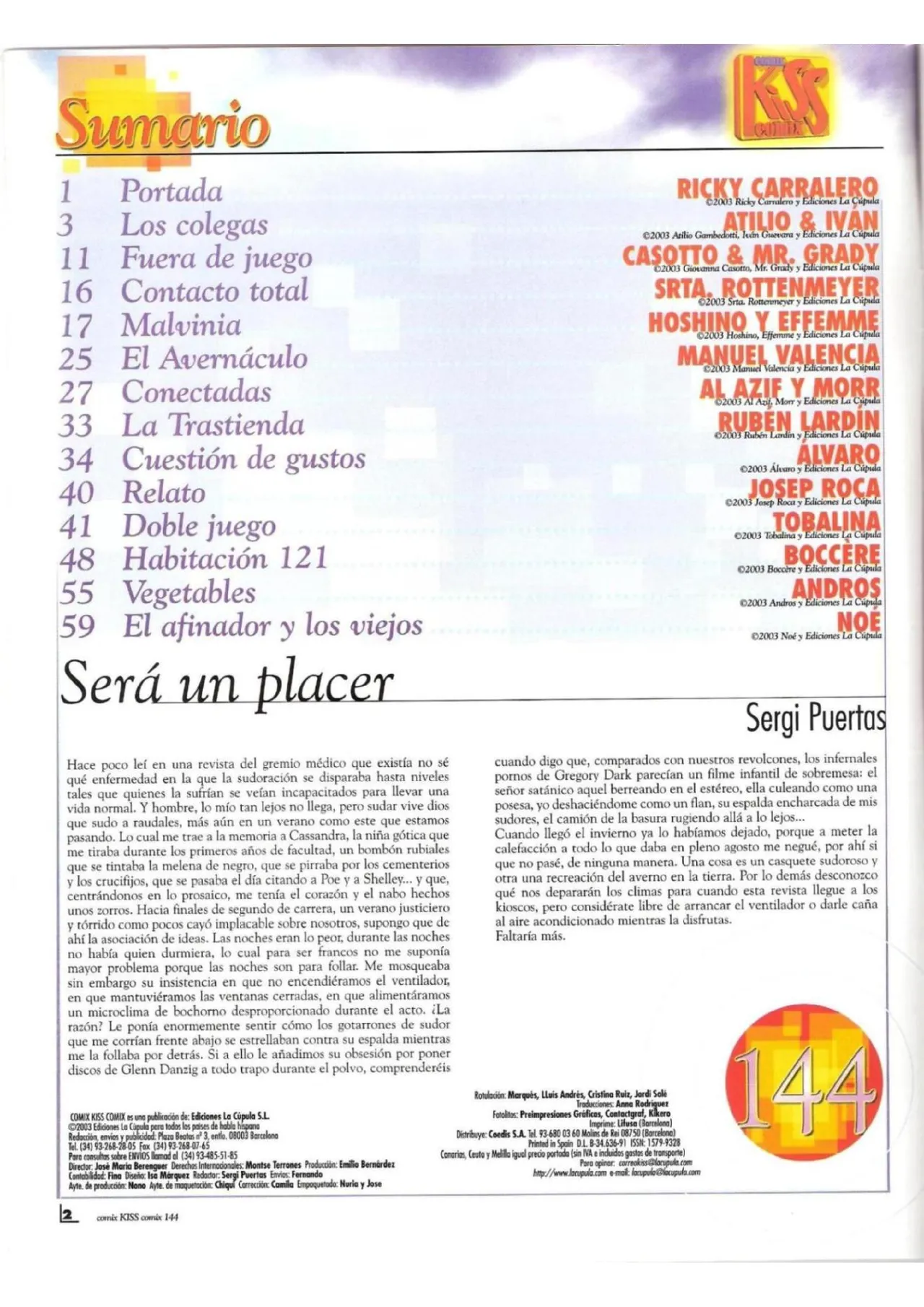 Kiss Comix #144 page 2 full