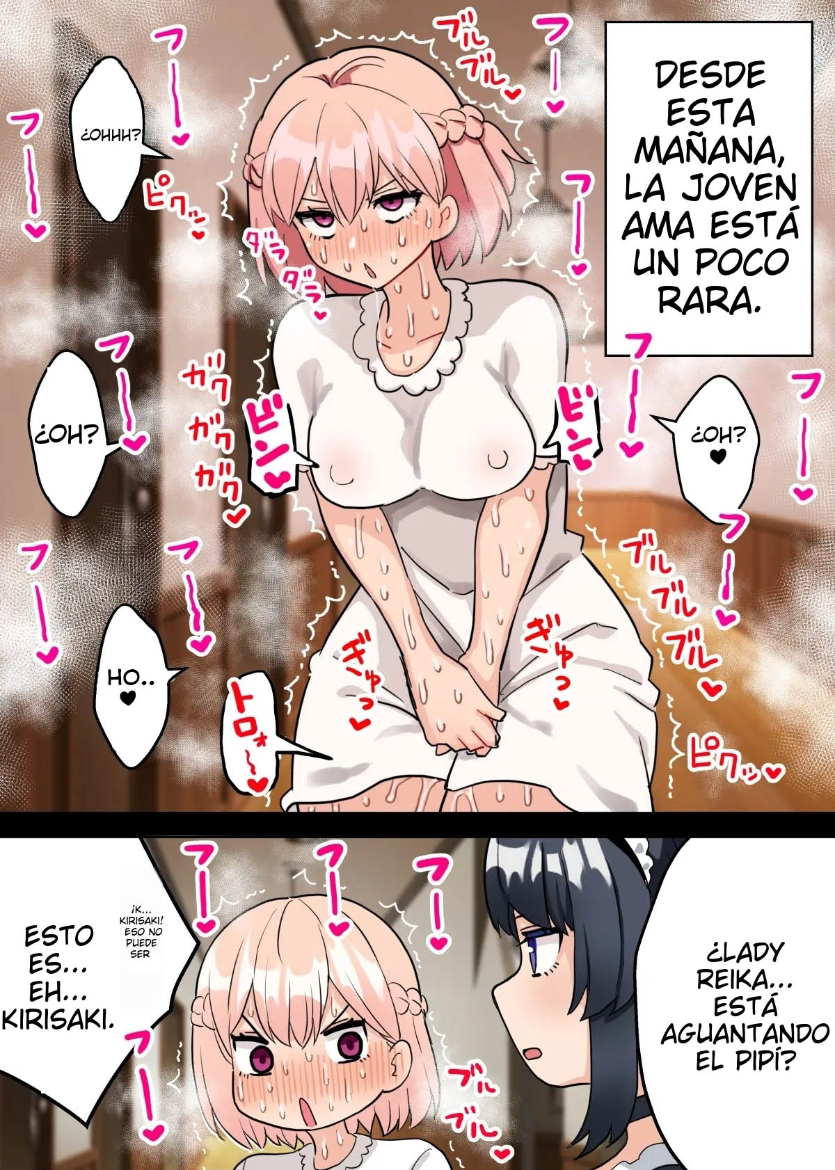 24-Jikan Oho-goe Doubutsu Koubi no Yakata ~Futanari Ojou-sama ga Bakunyuu Maid ni Chinpo Kanri Sareru Hanashi~ | La Casa donde se Oyen Gemidos las 24 Horas porque Cogen como Animales Todo el Tiempo ~La Hitoria de Cómo una Señorita Futanari es Controlada por Su Sirvienta~ page 9 full