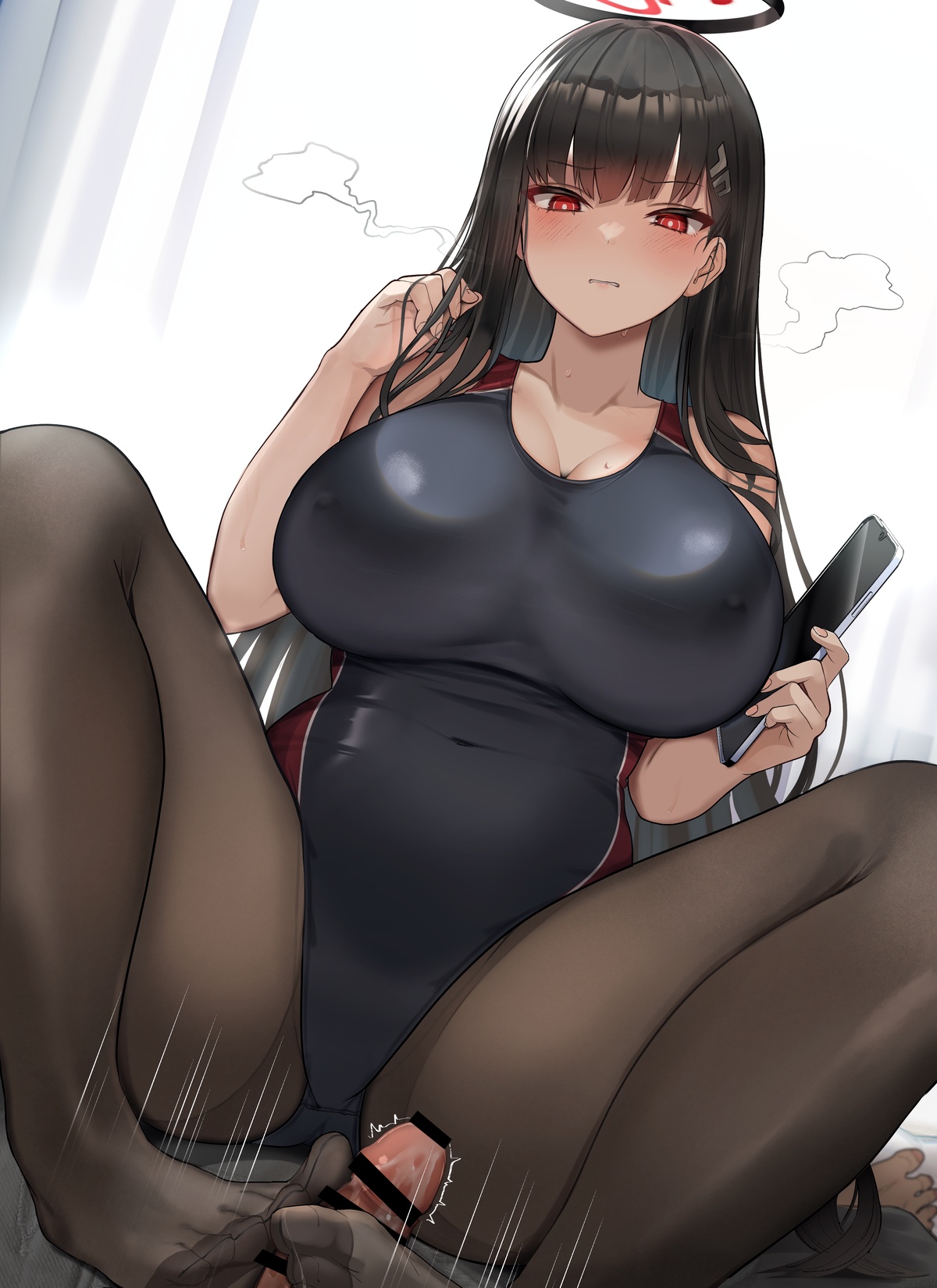 すべすべ黒タイツで足コキご奉仕プレイ♡ page 8 full
