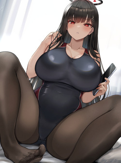 すべすべ黒タイツで足コキご奉仕プレイ♡