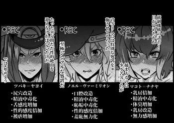 ブレイブルーのノエル、ツバキ、マコト 仲良し3人組の敗北凌辱屈服肉便器化 cover