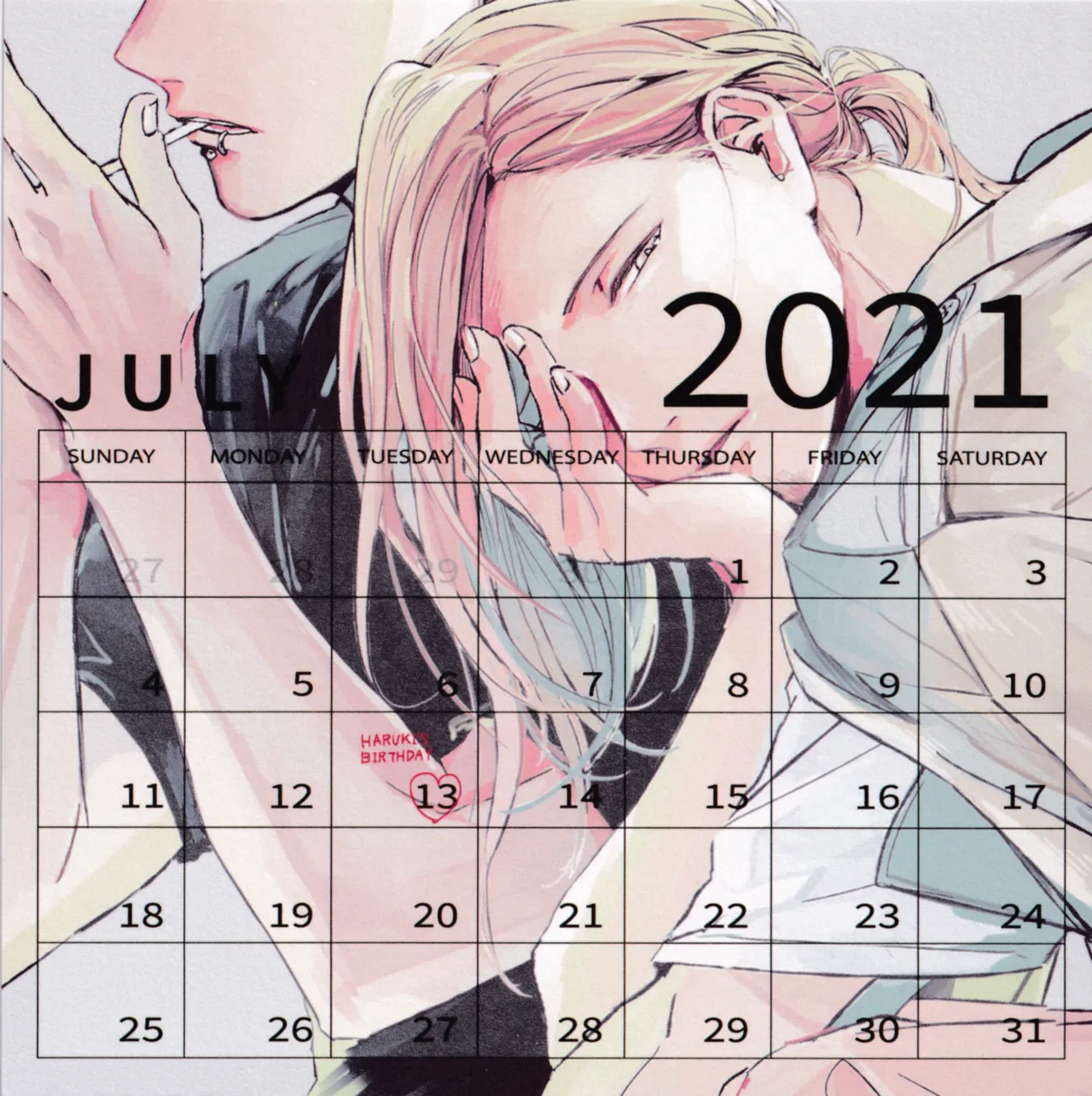 Given Calendar 2021 page 7 full