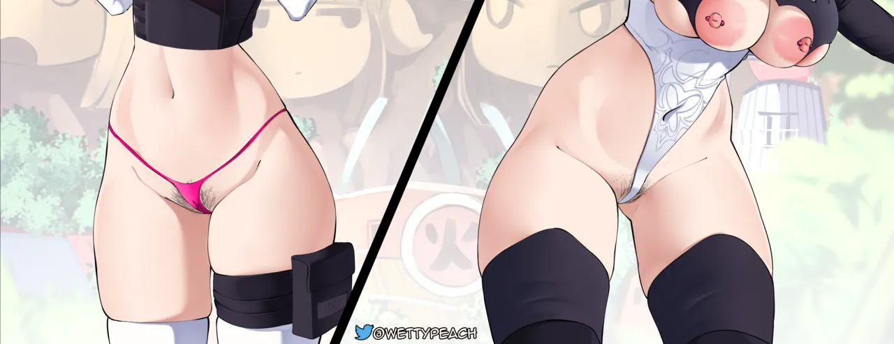 Sakura and 2B change clothes! And... 9S is small... page 4 full