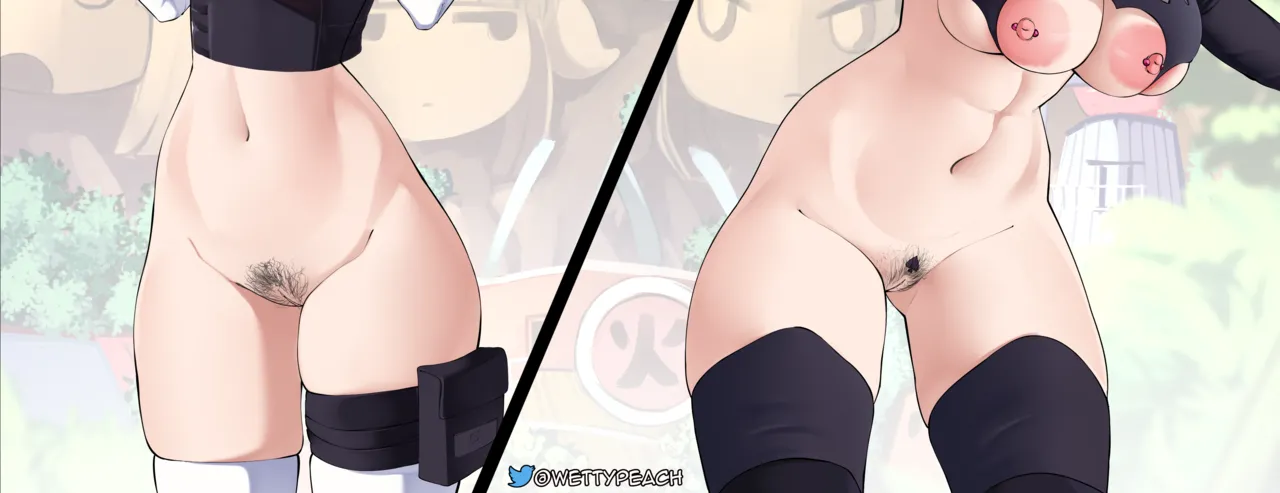 Sakura and 2B change clothes! And... 9S is small... page 6 full