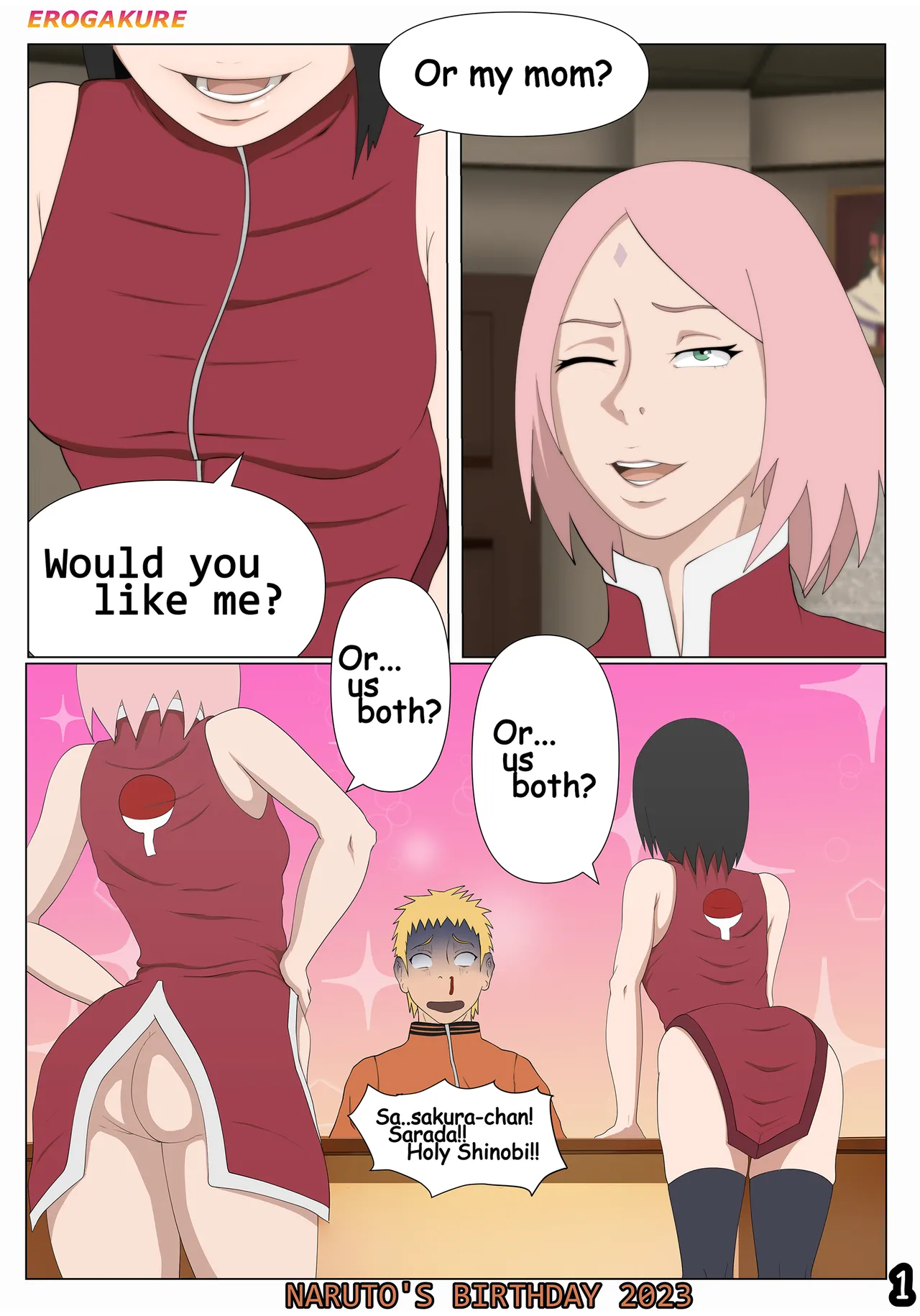 Naruto's Birthday Comic 2023 Pages  By Erogakure page 1 full
