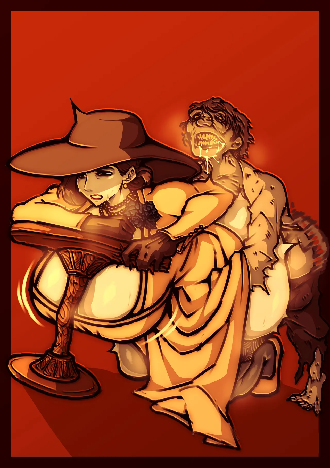 Miranda kara no batsu de zako Lycan ni houshi suru Dimitrescu fujin page 3 full