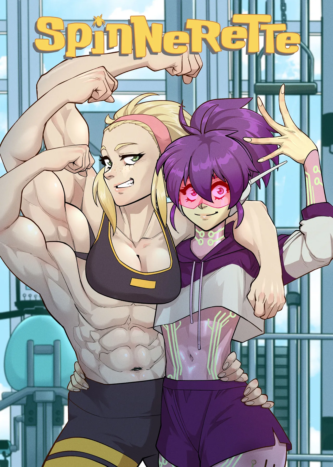 Spinny and Mecha Maid Hit the Gym page 1 full