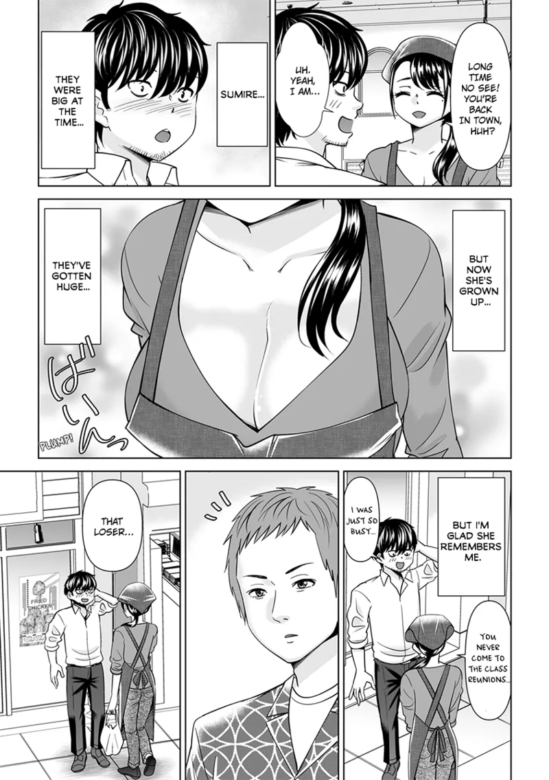'Nande, Anna Kuzu to Kekkon Shitanda yo...!' Mukashi Sukidatta Anoko o Netotte Naka●shi Shichatta Hanashi 1 | Blowing My Load in My Married High School Crush: Why'd She Get With That Asshole?! 1 page 9 full