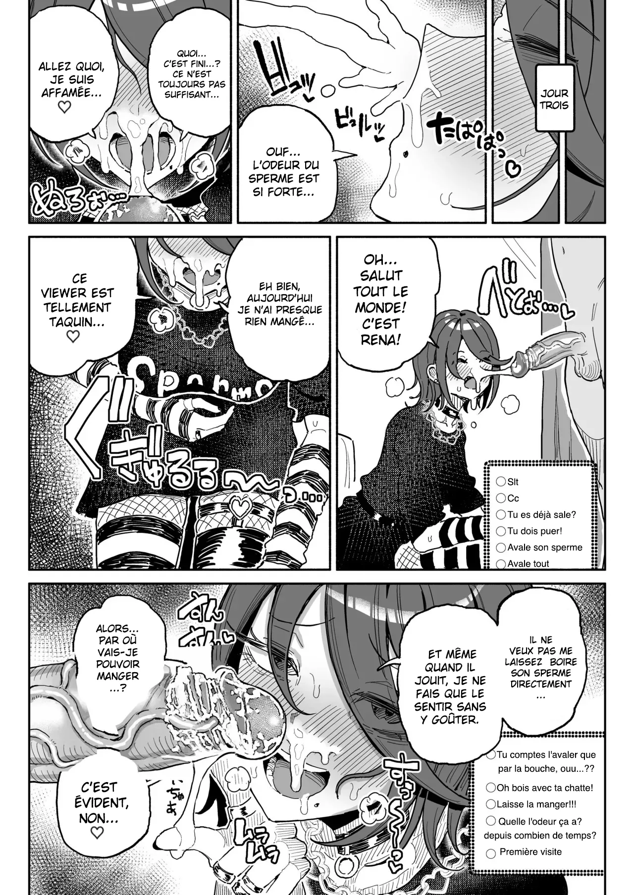 Chin Kagi Kei Haishinsha Isshuukan Chinkasu Zamen Seikatsu | une streameuse obsédée par les bites a passé une semaine à manger du sperme et du smegma. page 10 full