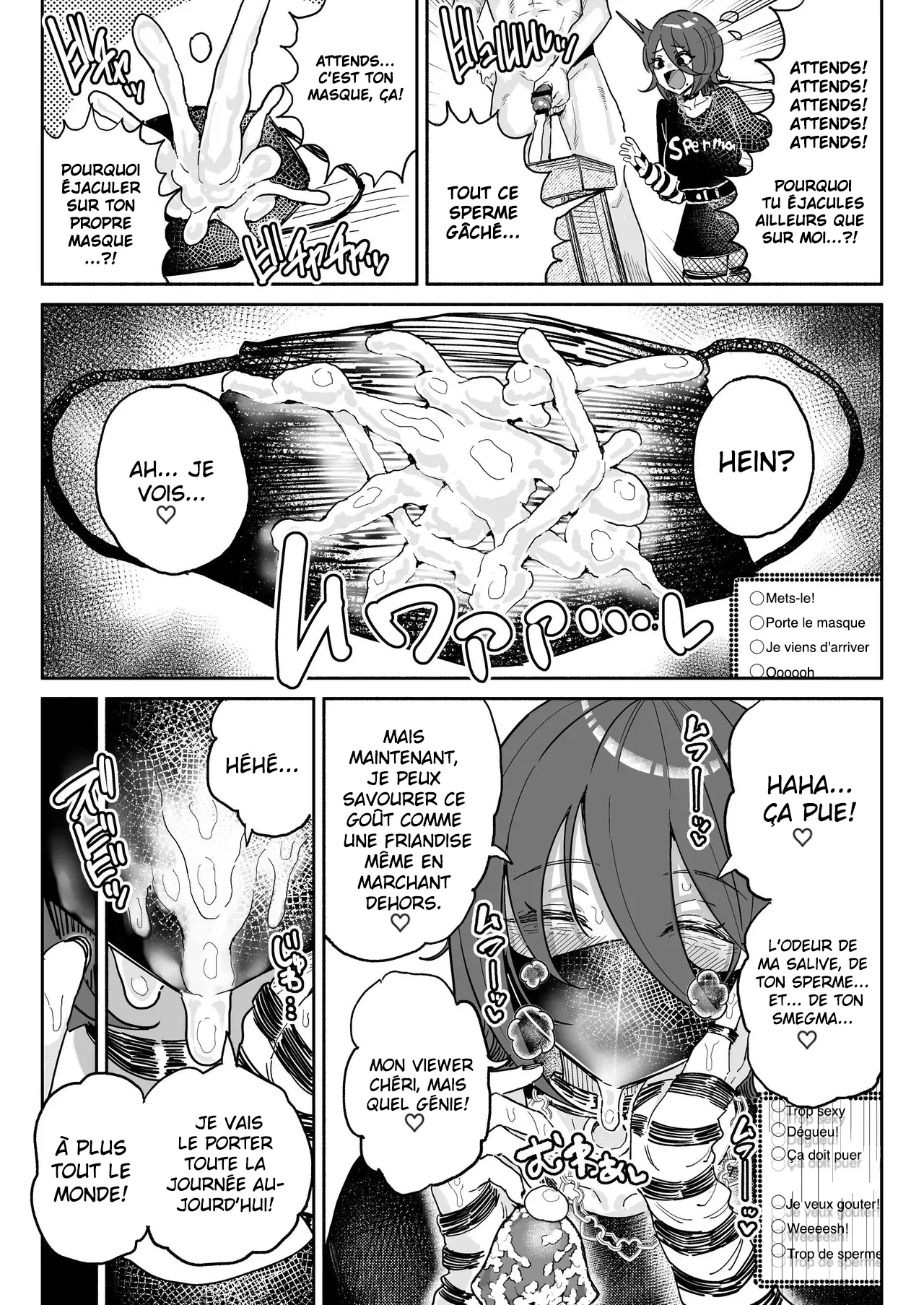 Chin Kagi Kei Haishinsha Isshuukan Chinkasu Zamen Seikatsu | une streameuse obsédée par les bites a passé une semaine à manger du sperme et du smegma. page 9 full