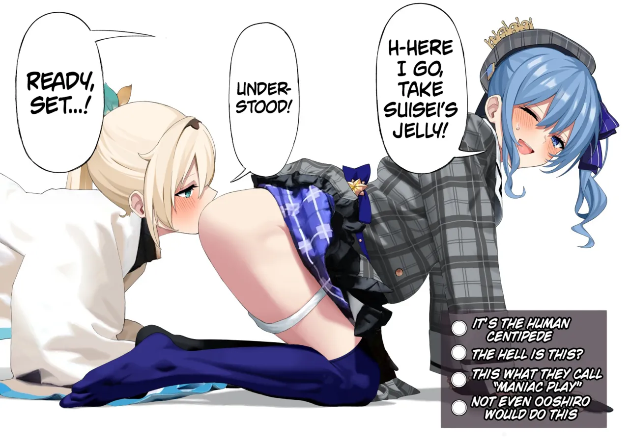 Kazama Iroha &amp; Hoshimachi Suisei Haisetsu Jelly | Kazama Iroha &amp; Hoshimachi Suisei Excretion Jelly page 2 full