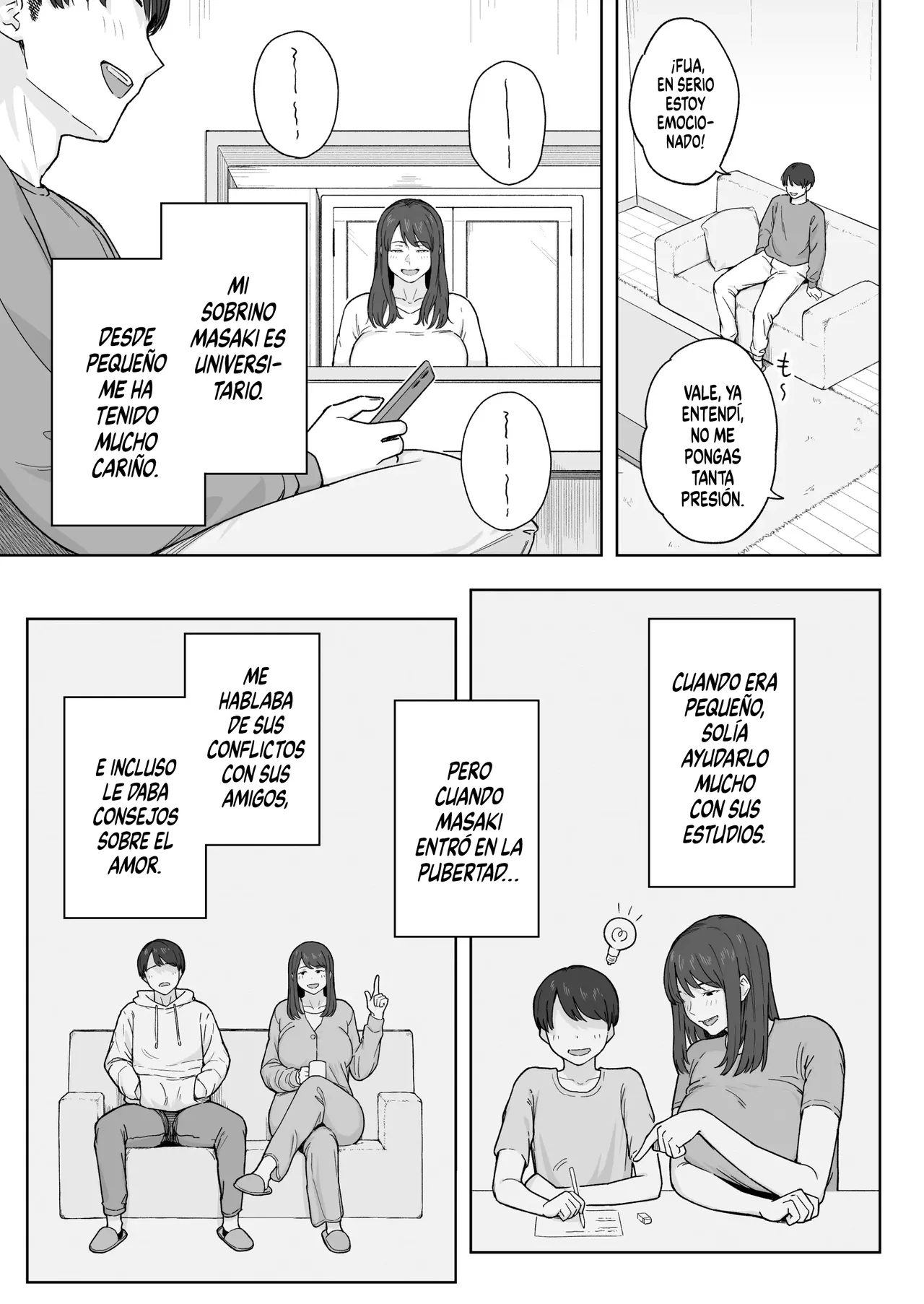 Yuuhan no Ato wa Oba-chan to...｜Con mi Tía, Después de la Cena... page 4 full