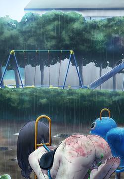 Human livestock play equipment installed in the park