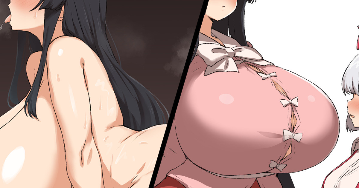 輝夜と妹紅の２コマふたなりセックス page 1 full